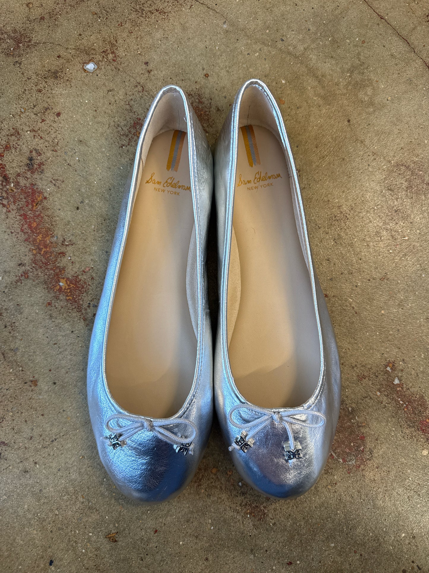 Sam Edelman Shoe Size 10 Silver Flats