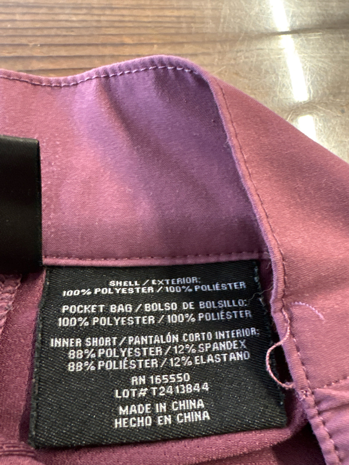 32 Degrees Size L Plum Skort