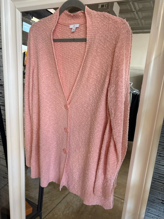 J Jill Size M blush Knit Cardigan