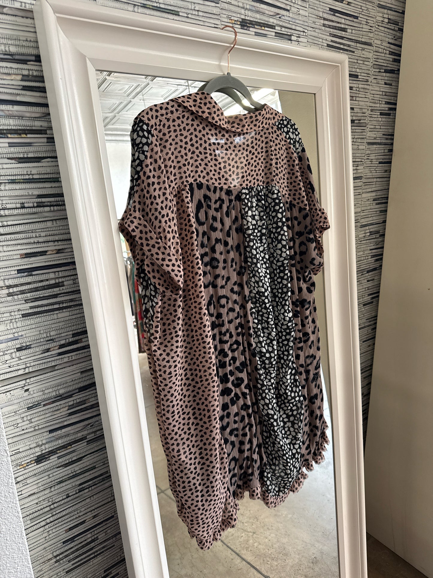 Umgee Size XL Pink/Black Dress