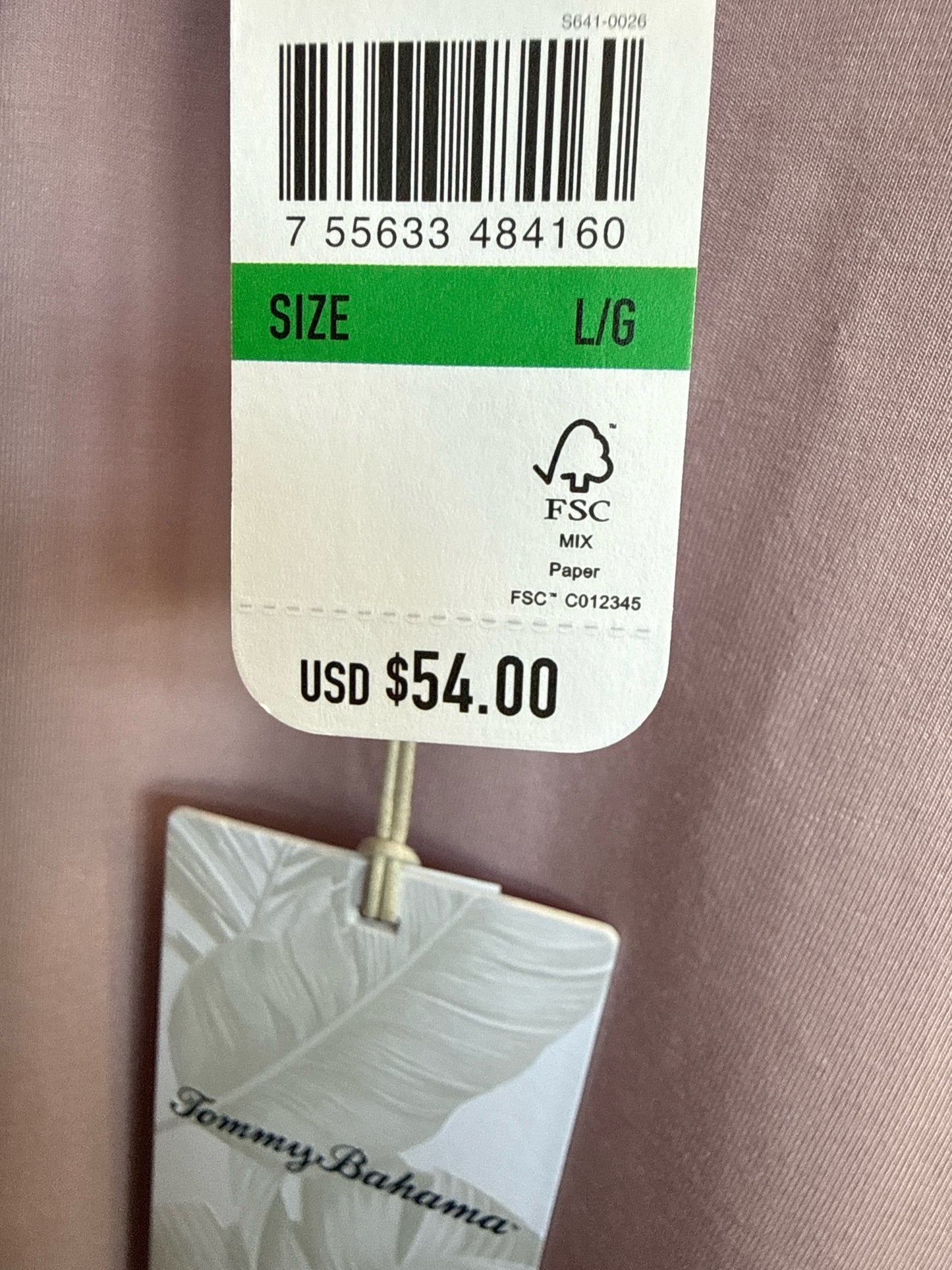 Tommy Bahama Size L Pink Tee