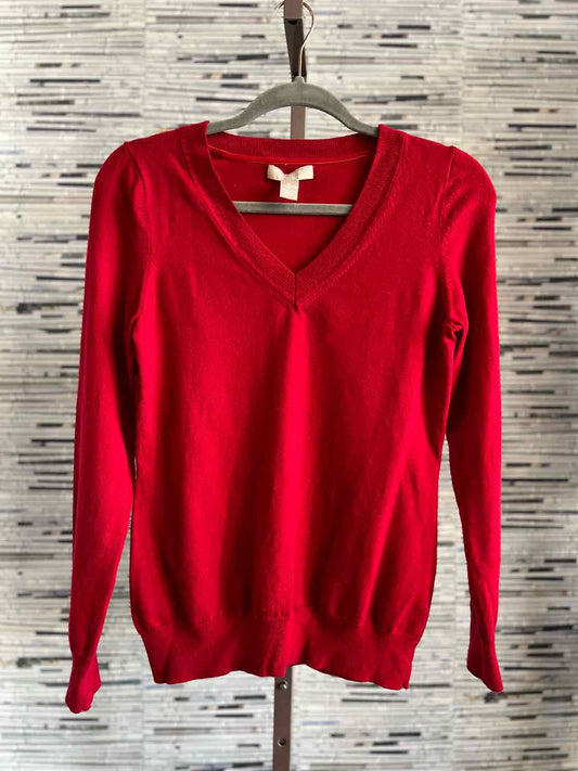 BANANA REP. Size M Red V-neck Sweater