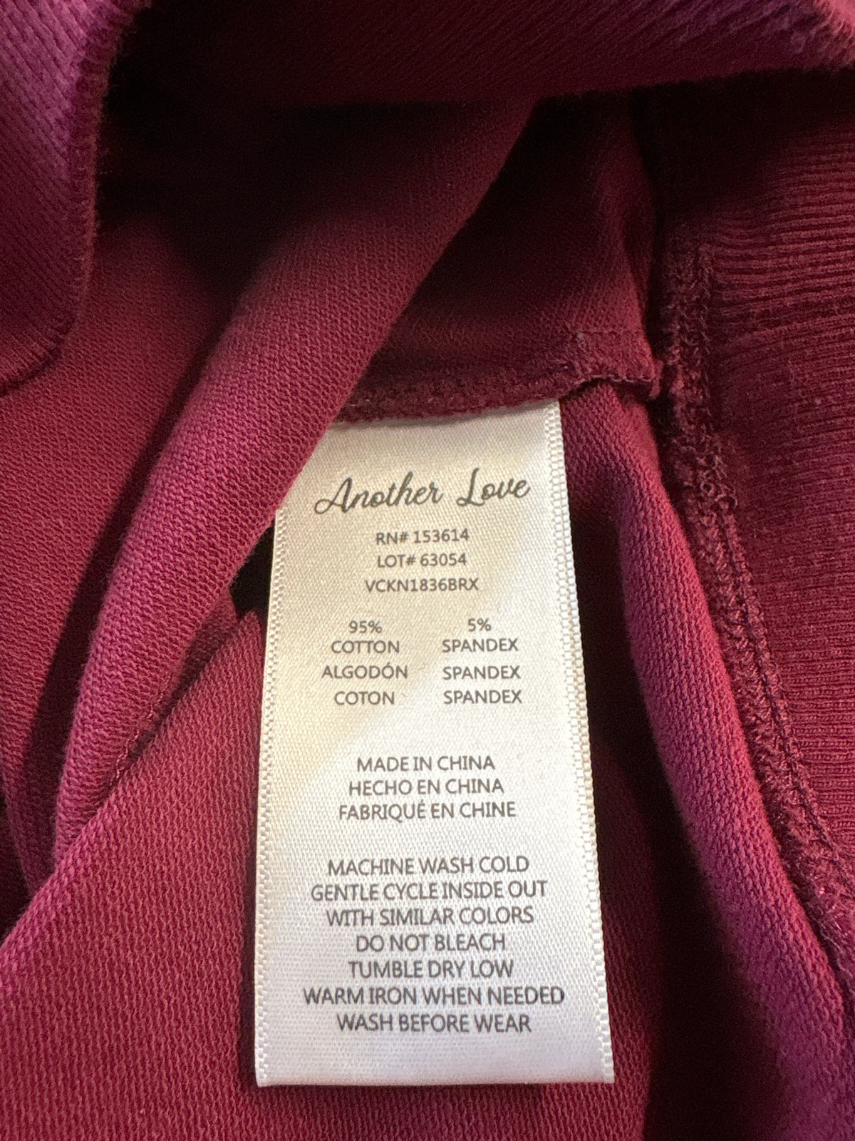 Another Love Size M burgandy Top