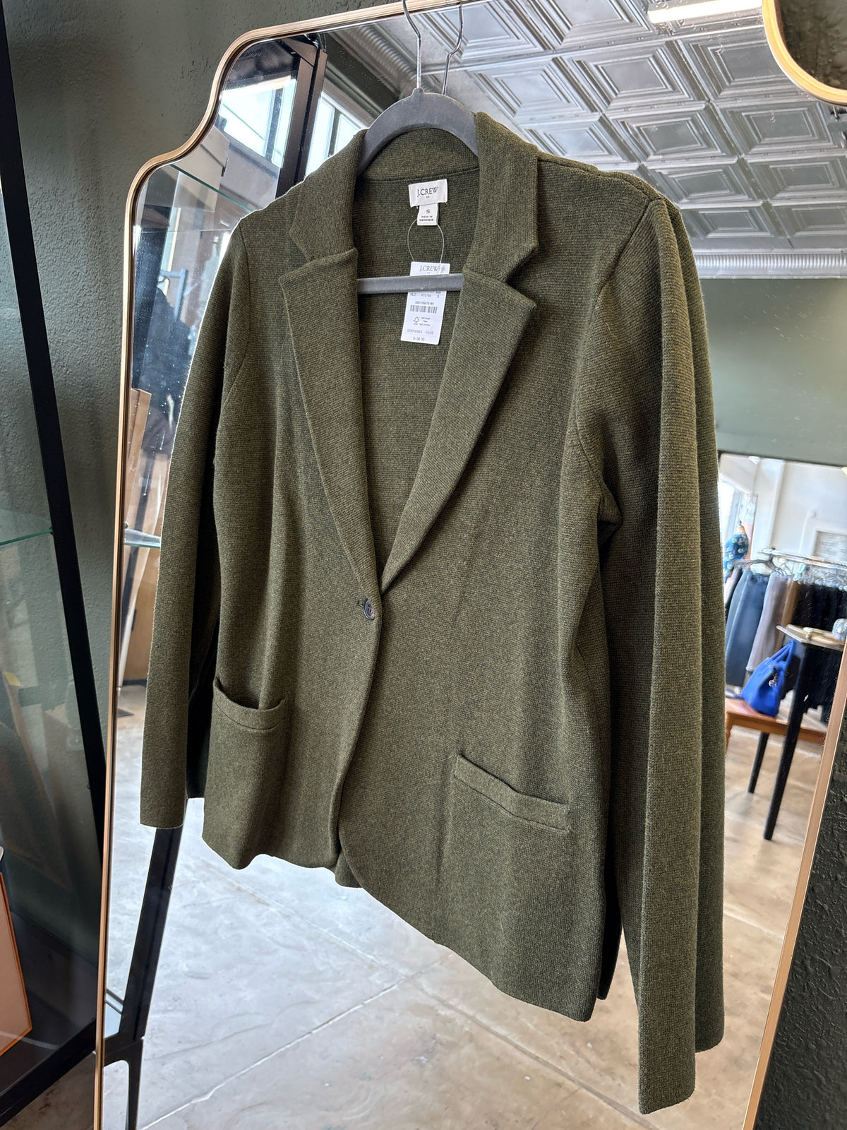 j crew Size S Forest Green Cardigan