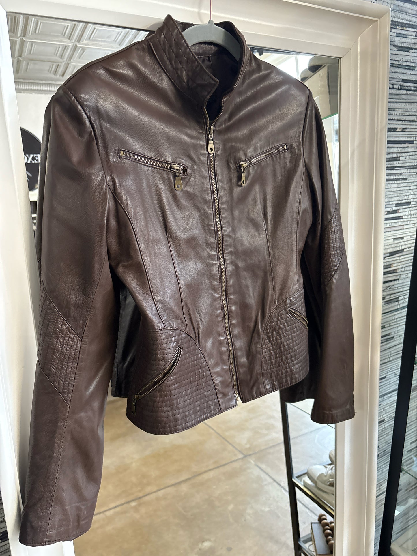 Vera Pelle Size 44 Dark Brown Jacket