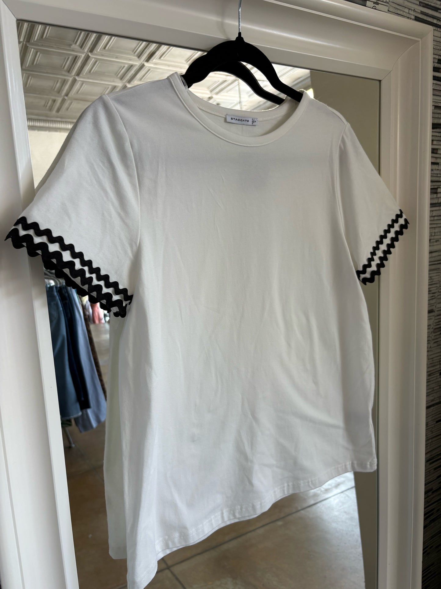 staccato Size S White + Black Top