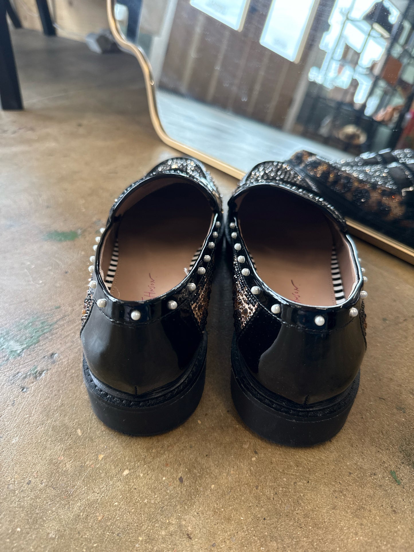 Betsey Johnson Shoe Size 9 Black/Brown Loafers