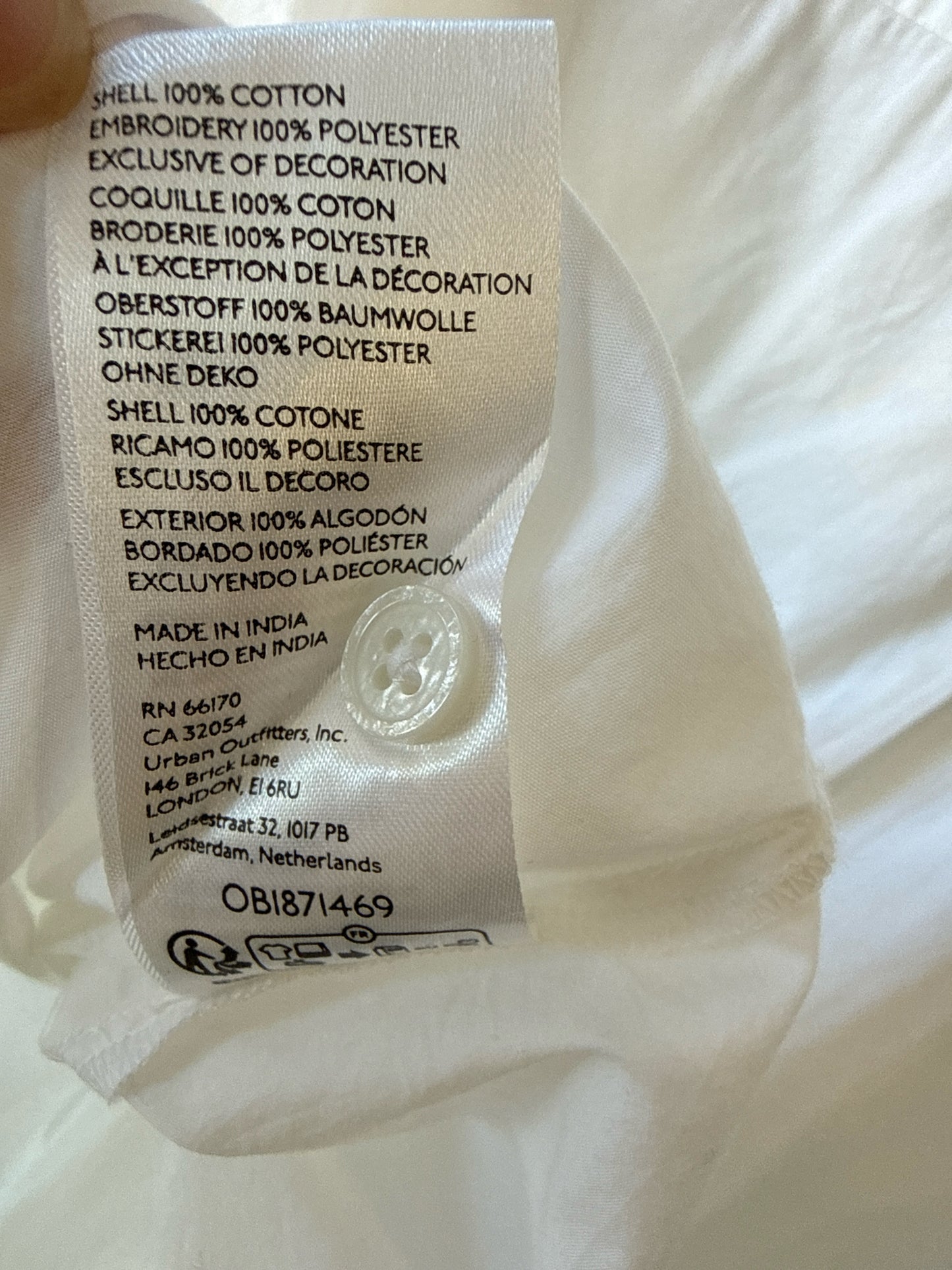 Maeve Size XL White Flowers Dress