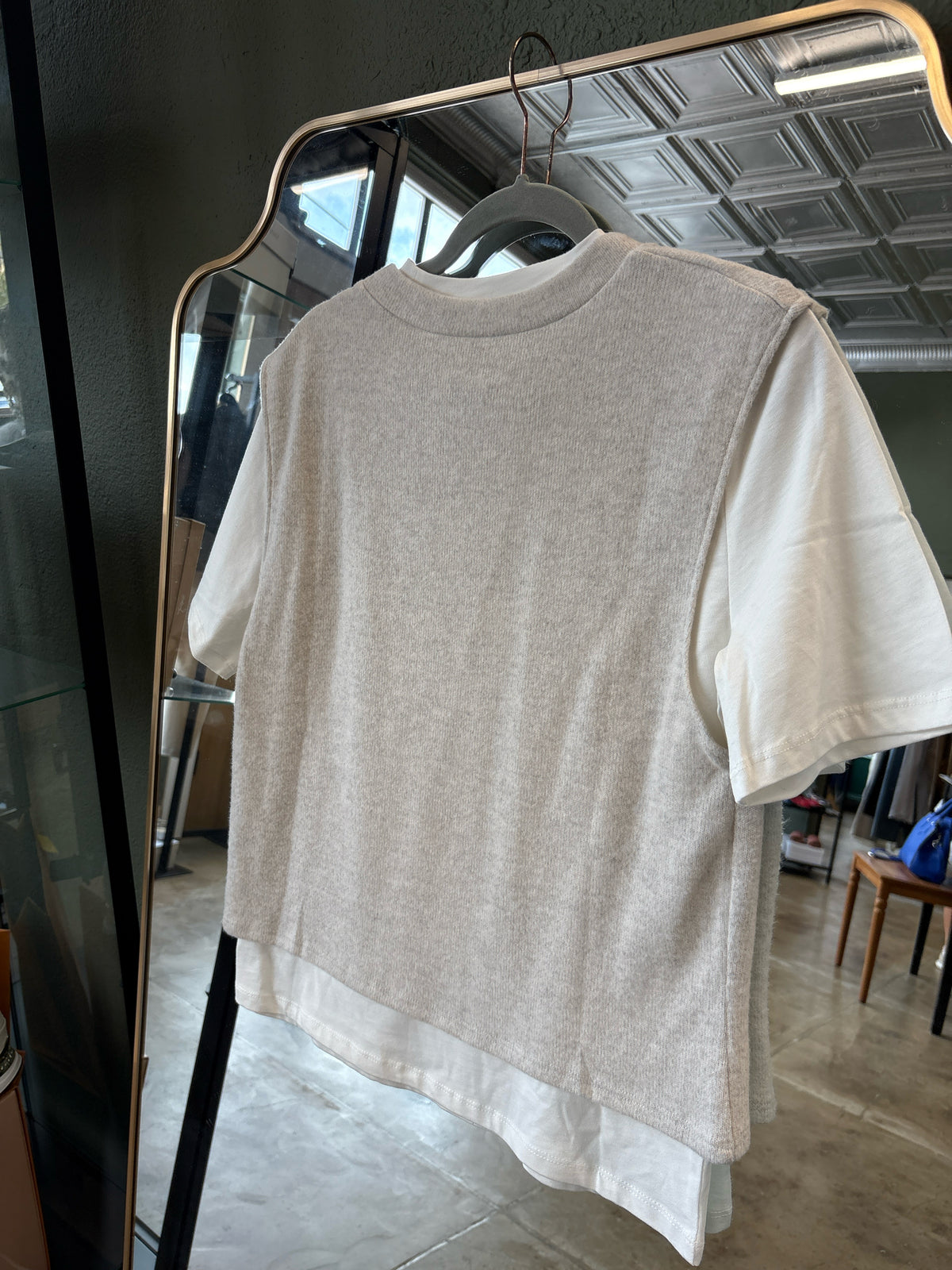 ZARA Size M light gray Top