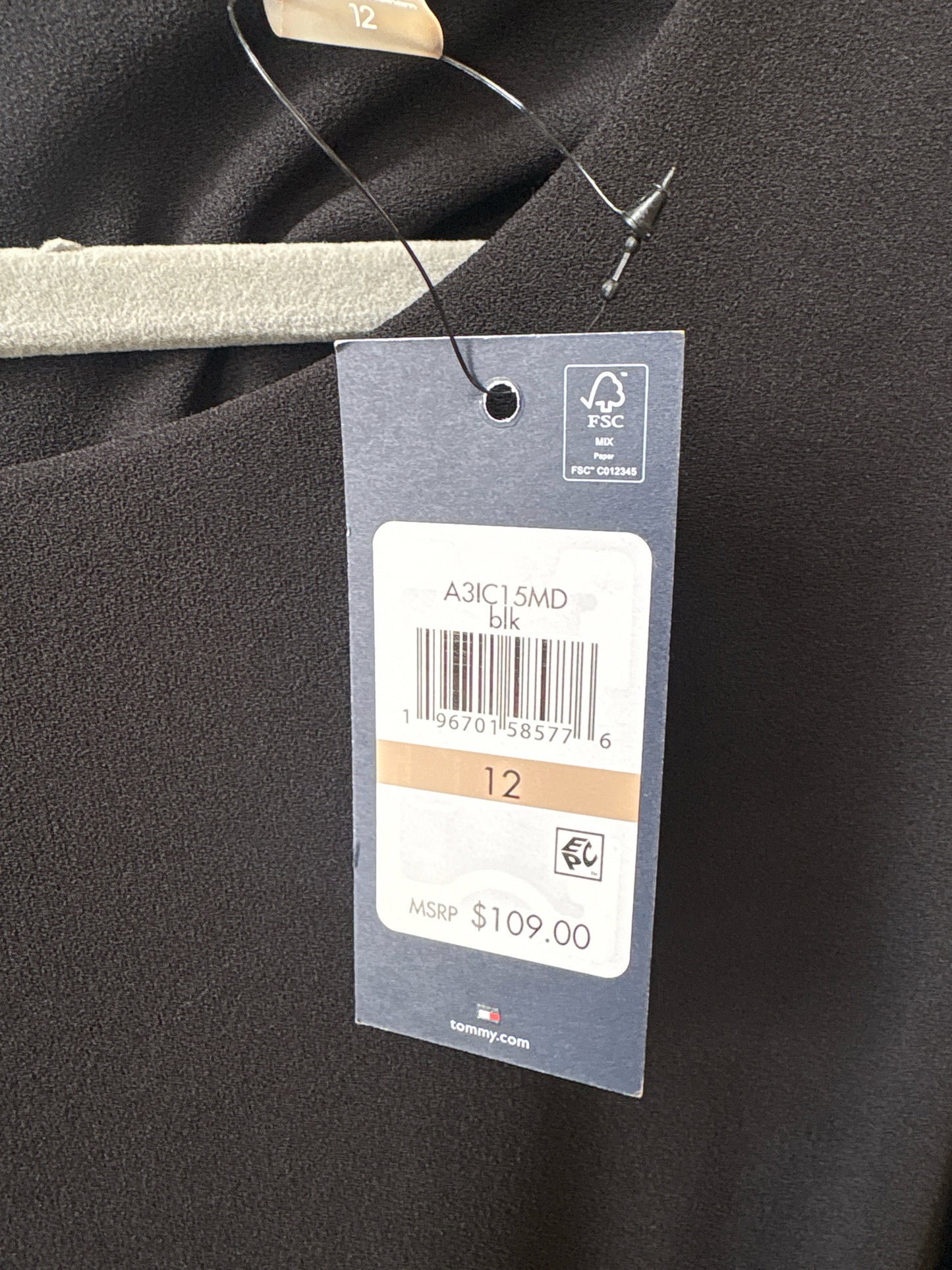 Tommy Hilfiger Size 12 Black Dress