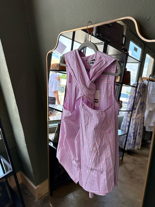 Size L Pink/Blue Dress
