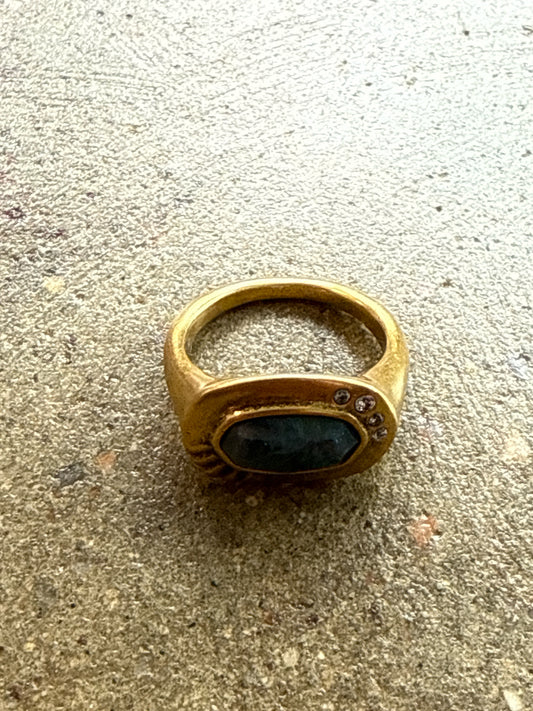 kendra Scott Gold/Teal Ring