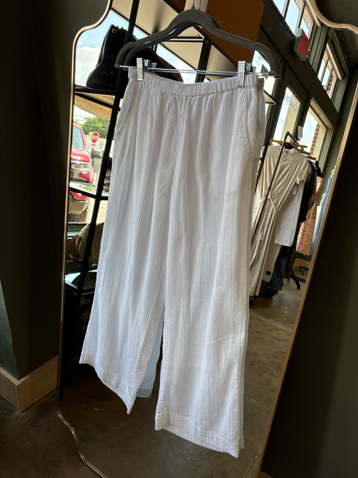 J. CREW Size S White sheer Pants