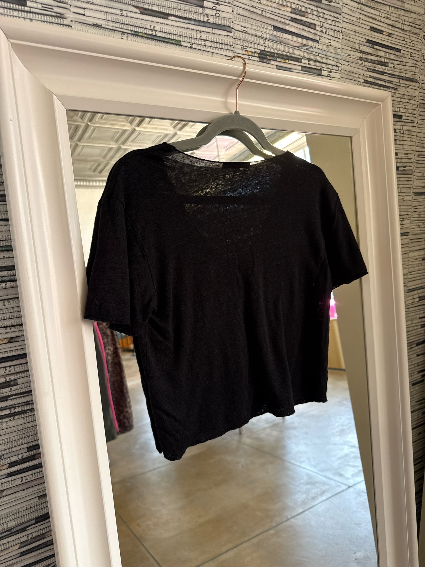 ZARA Size S Black Tee