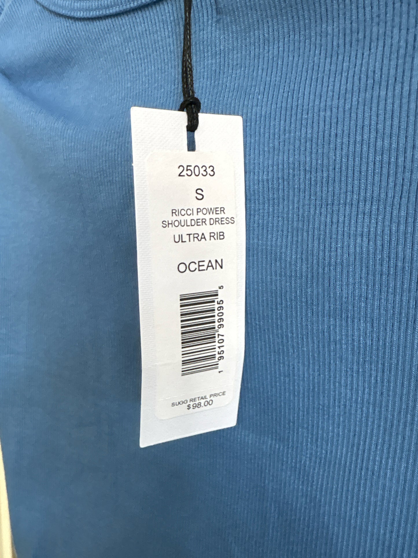 Michael Stars Size S Light Blue Ribbed Dress