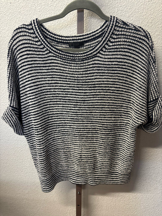 J. CREW Size M B&W Stripe Top