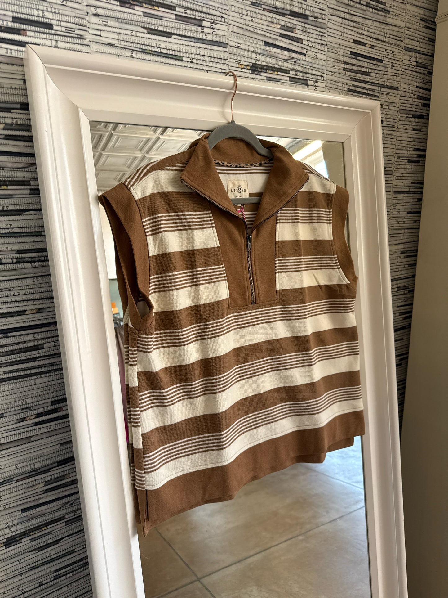 Umgee Size M brown/cream Top