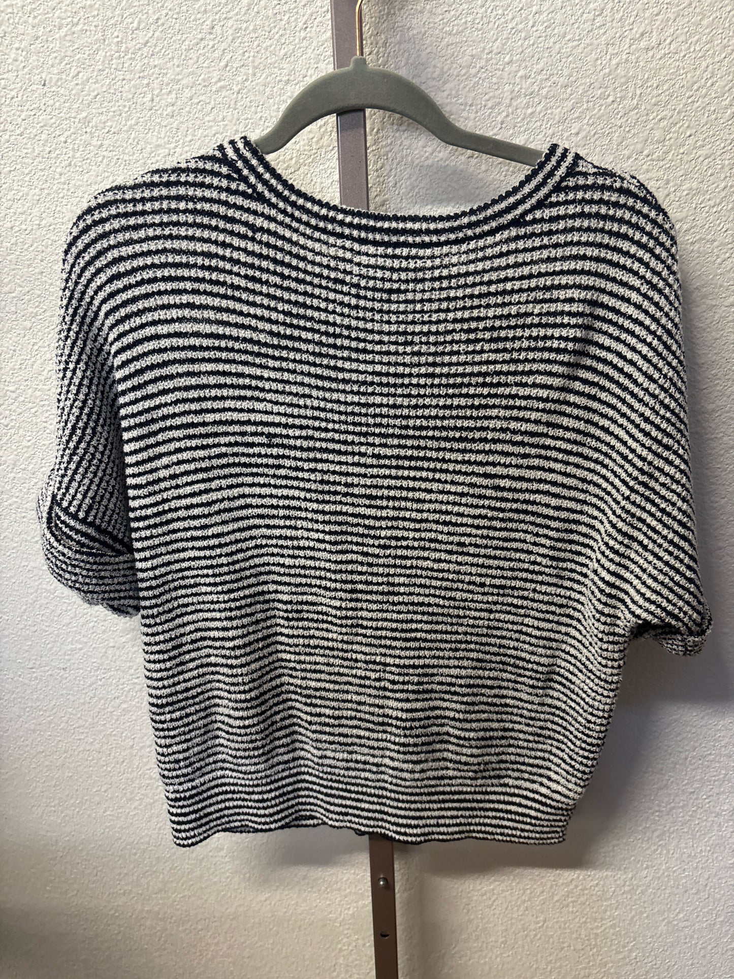 J. CREW Size M B&W Stripe Top