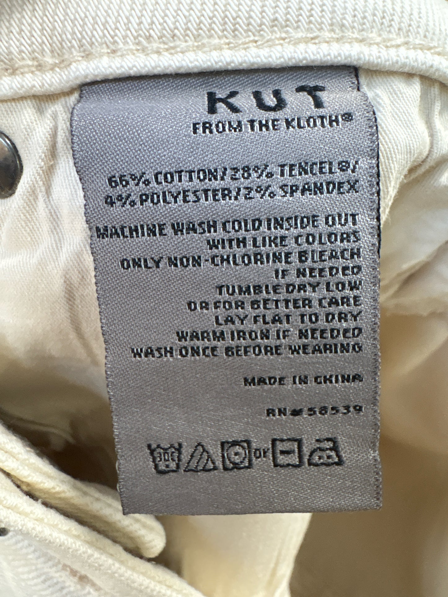 Kut from the Kloth Size 4 Cream Jeans