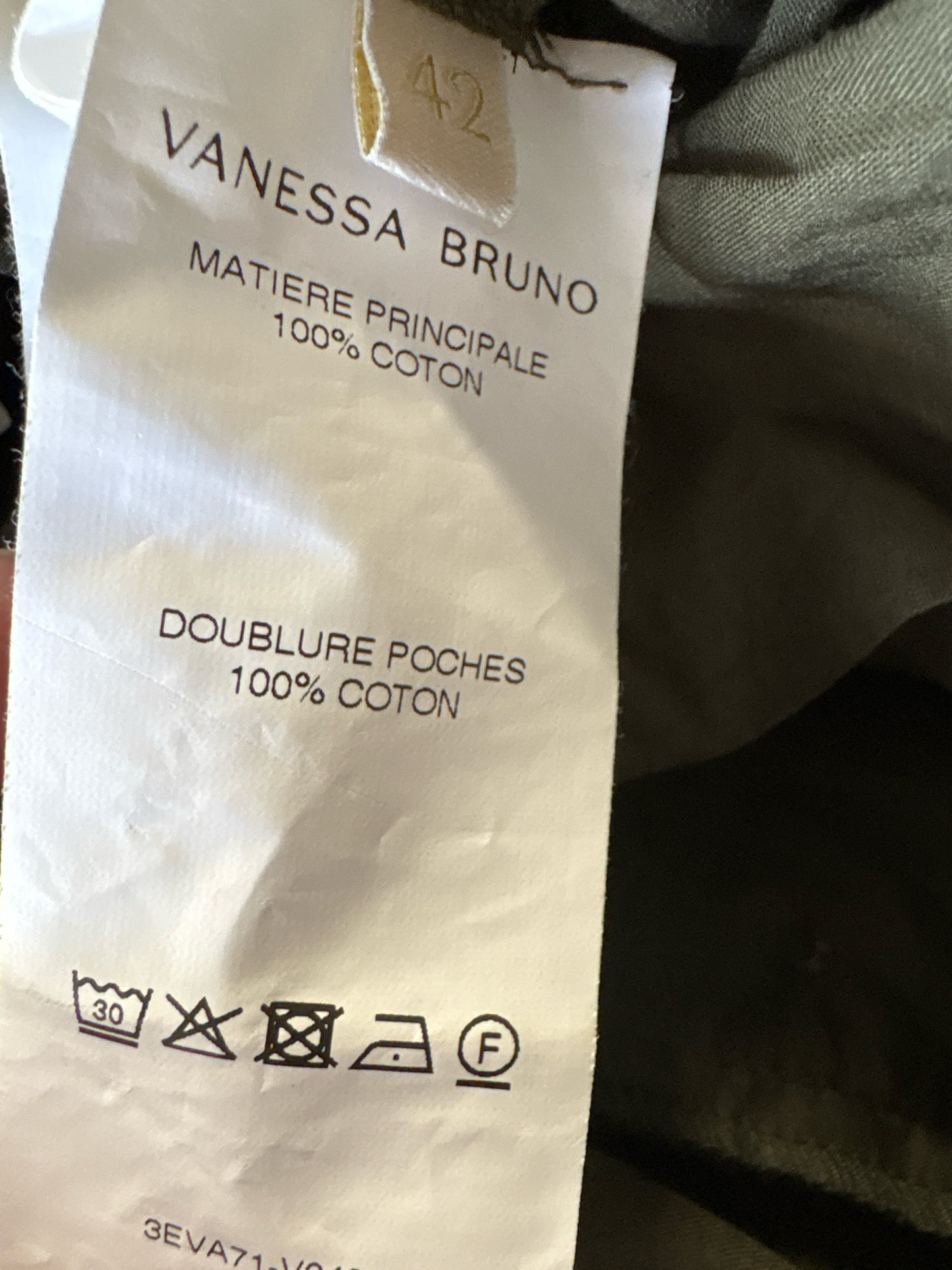 Vanessa Bruno Size 42 Army Green Pants