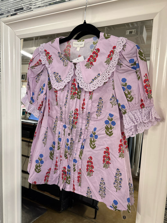 entro Size S Lavendar Floreats Top