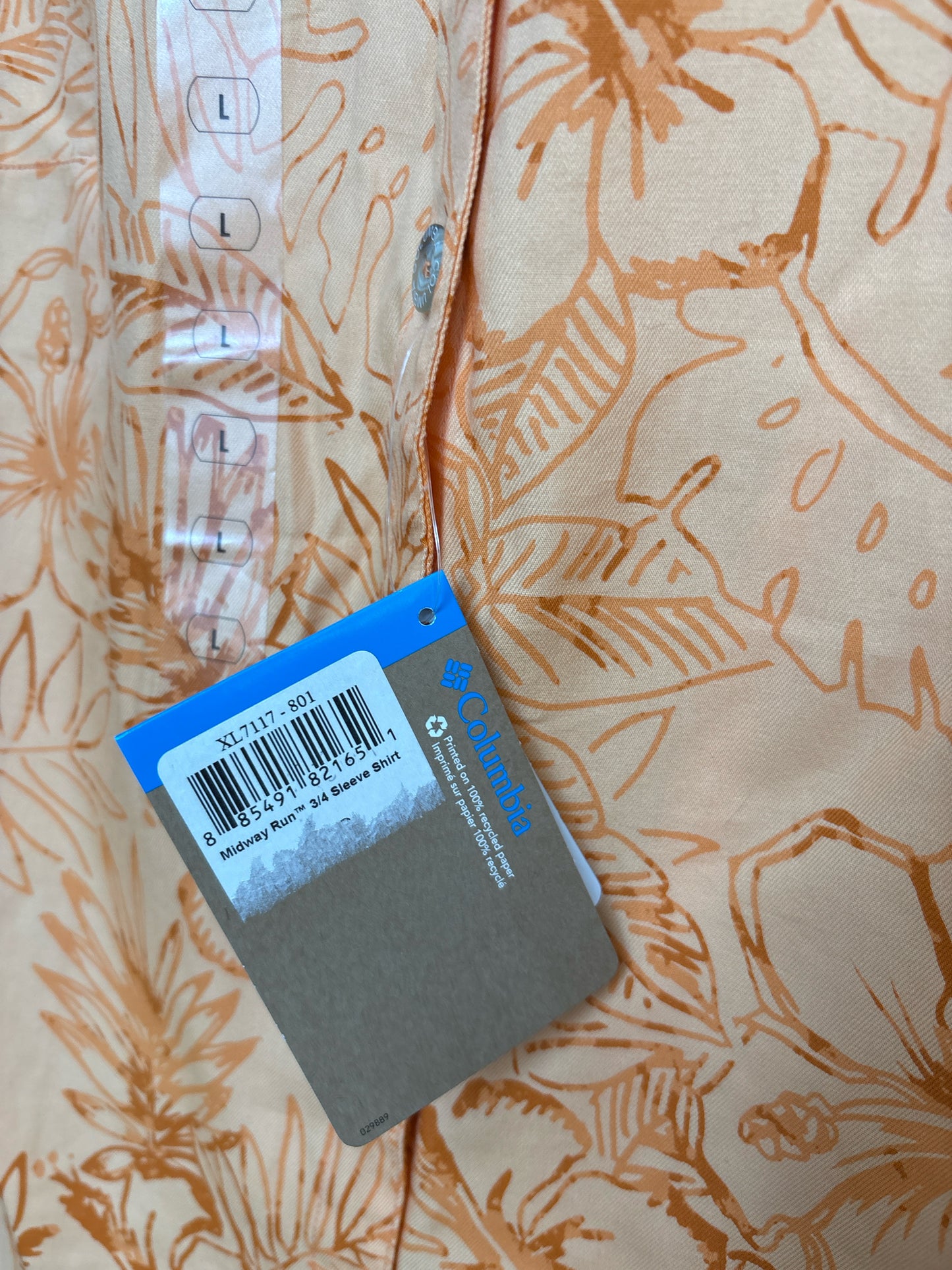 Columbia Size L Orange Top