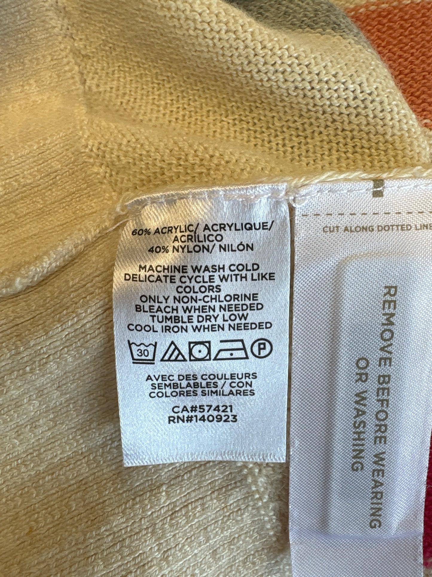 LOFT Size L off white multi Sweater