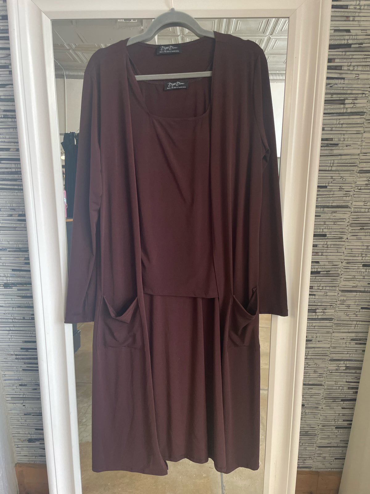 Brigitte Brianna Design Size OS chocolate Two Piece Set