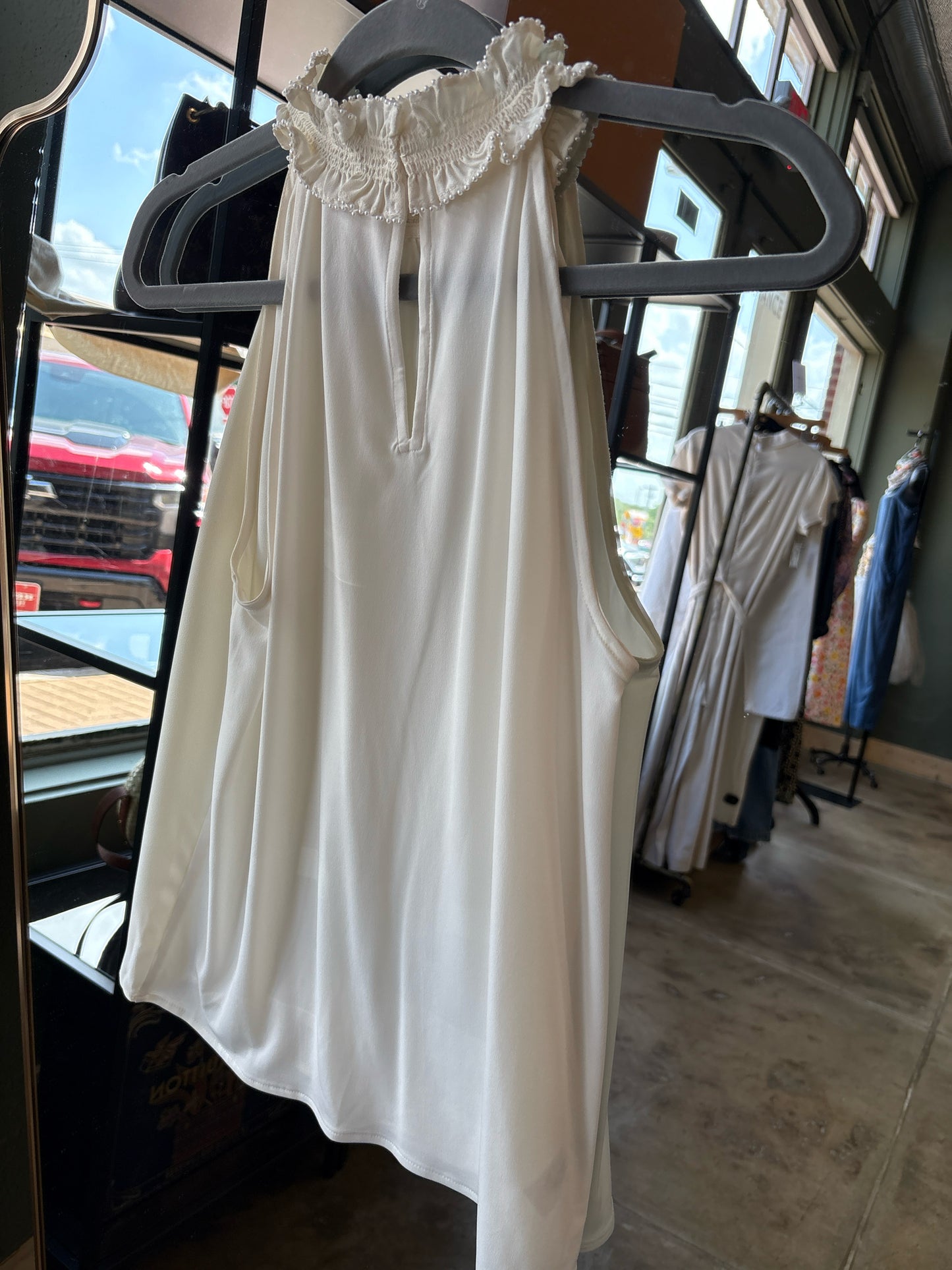 ANN TAYLOR Size XS off white high neck Top
