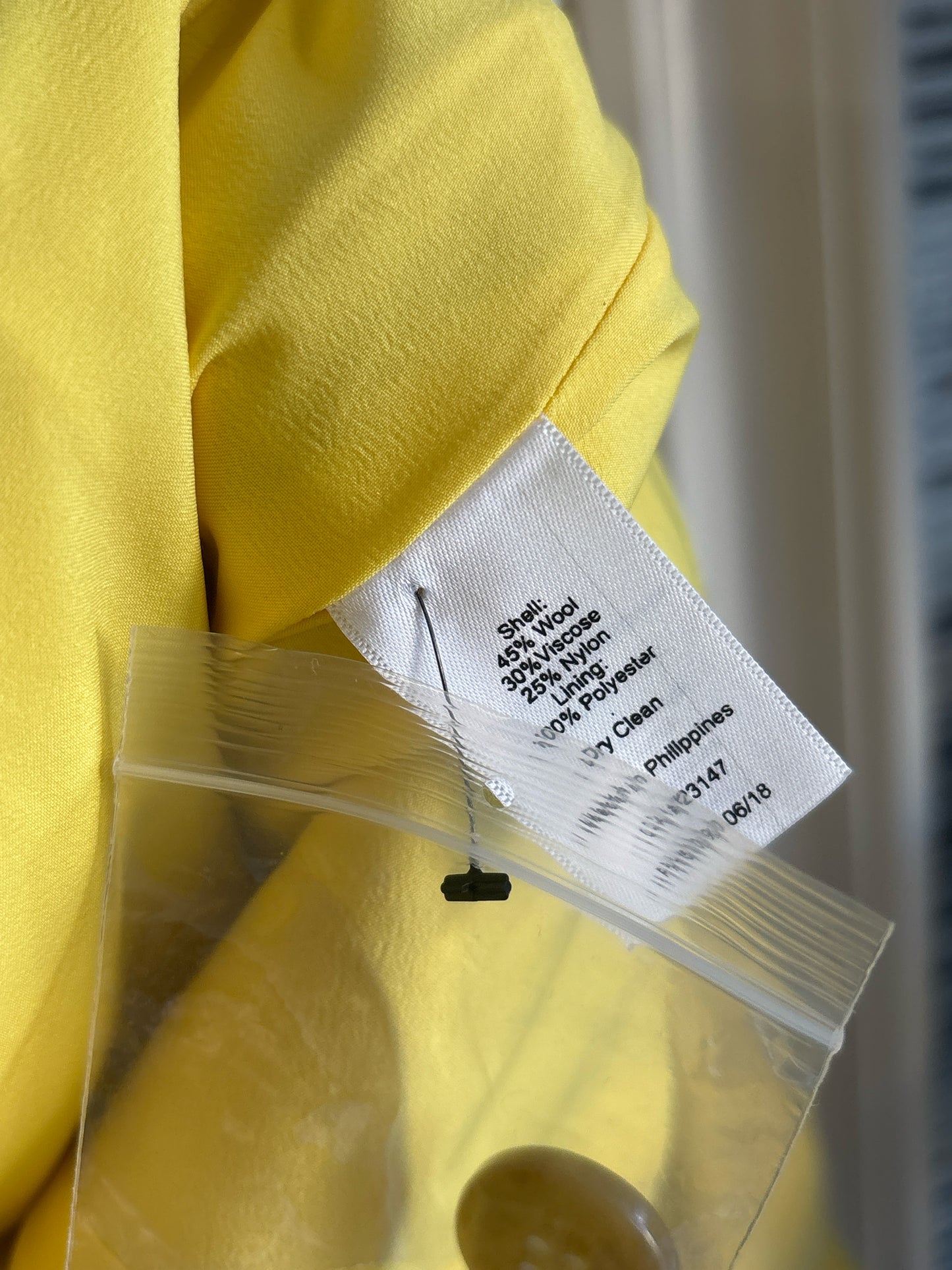 TALBOTS Size 8P Yellow Coat