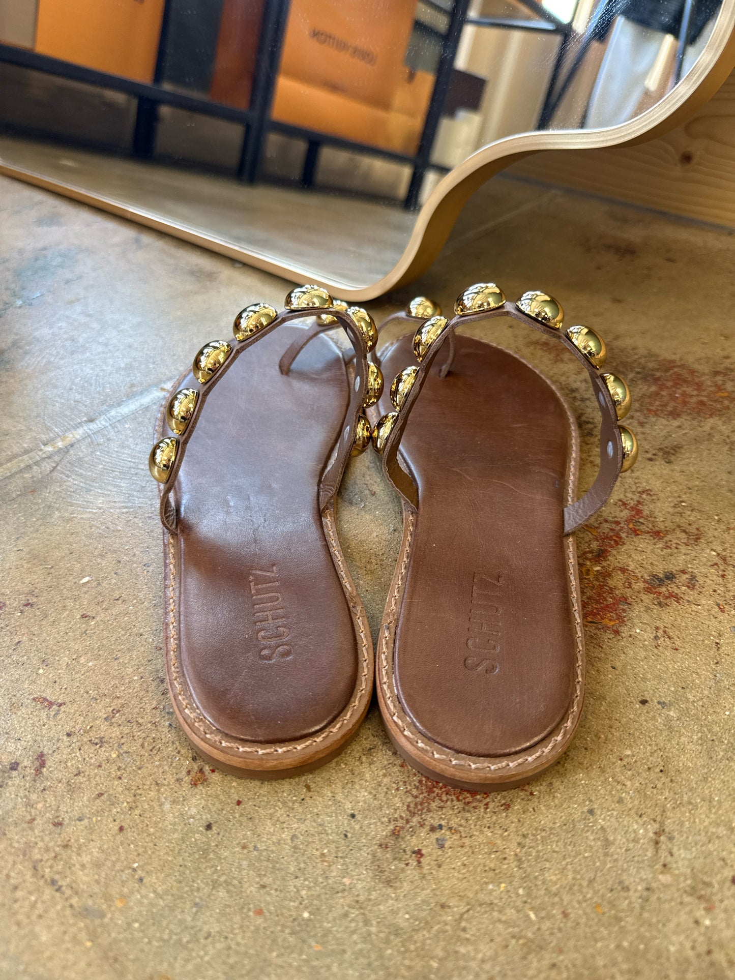 Schutz Shoe Size 7 Brown Sandals