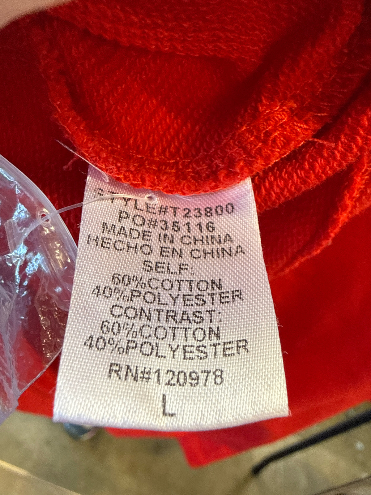entro Size L Red/White Top