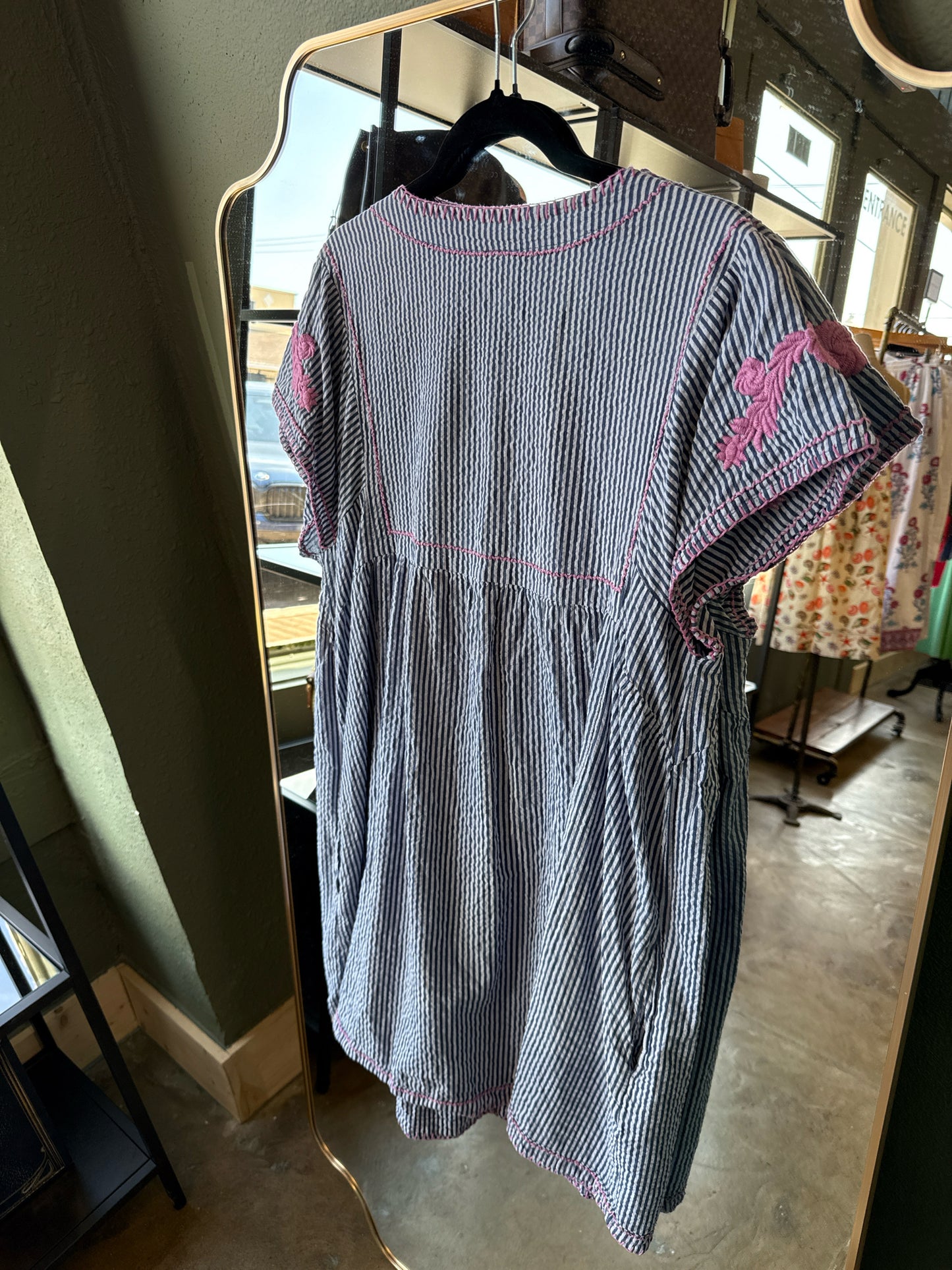Sister Mary Size 1X Blue/Pink Dress