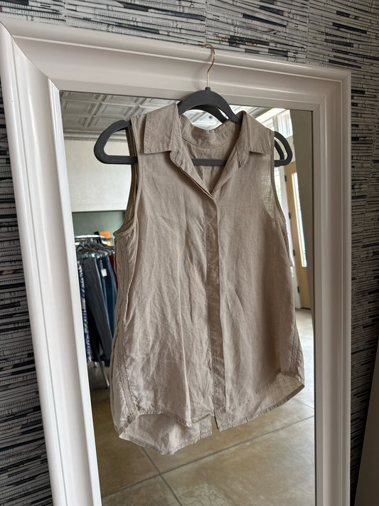 CALVIN KLEIN Size XS Tan Top