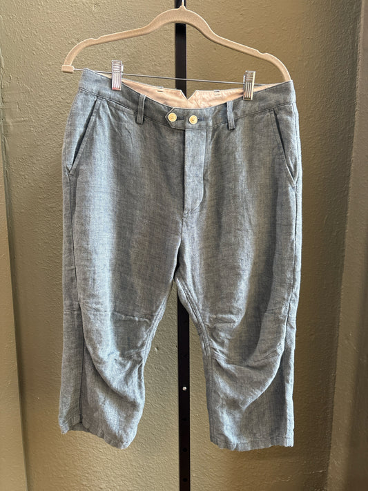 Vlas Blomme Size 0 Blue Capris