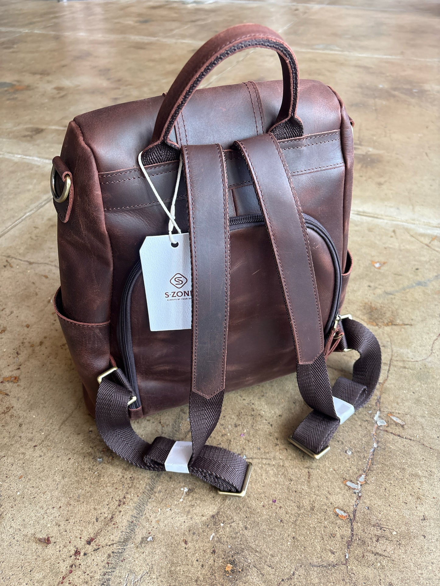 S-Zone Brown Backpack