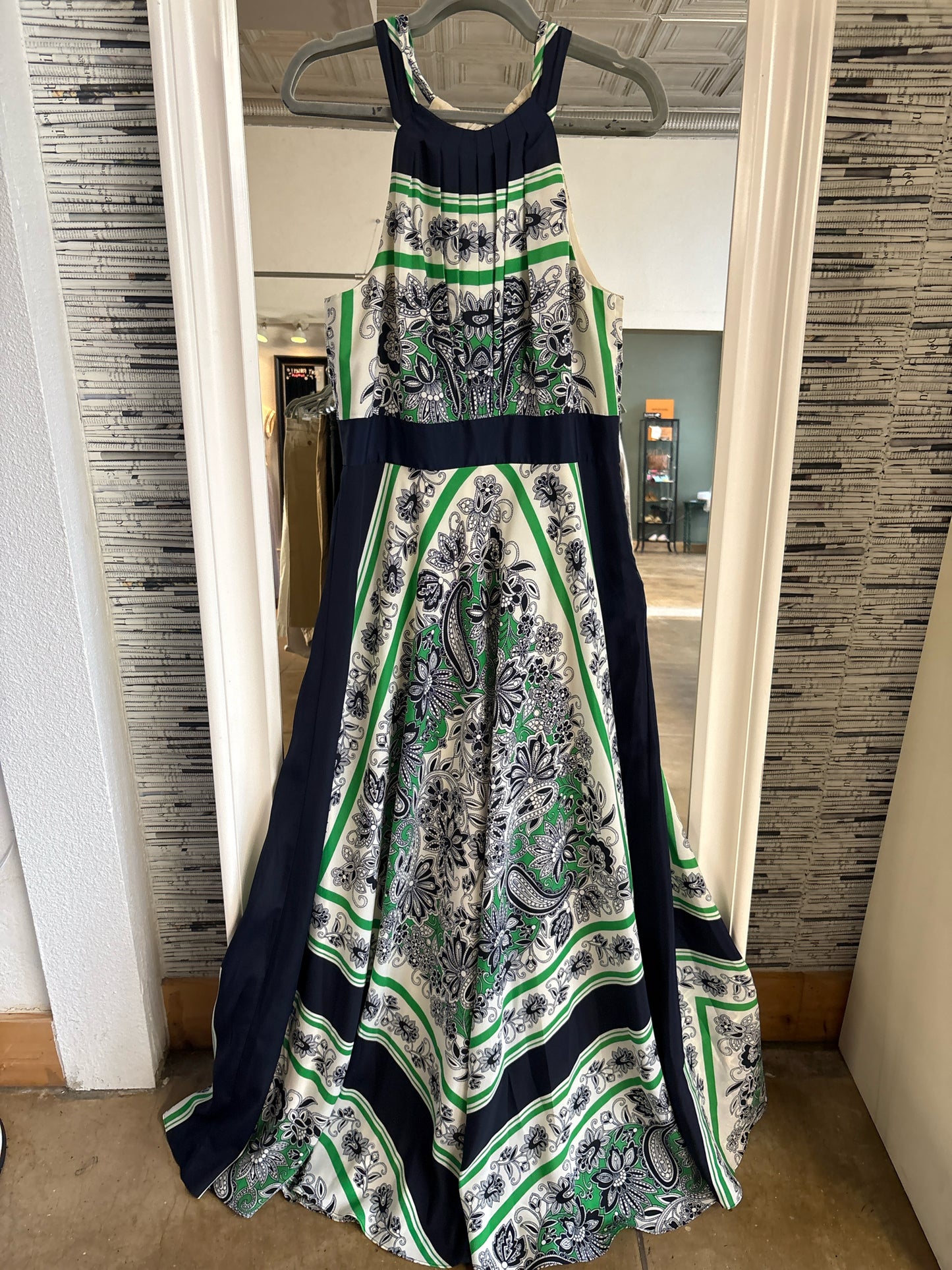 Eliza J Size 12 navy + green Dress
