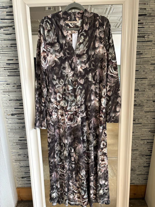 Soft Surroundings Size XL Gray Floral Dress