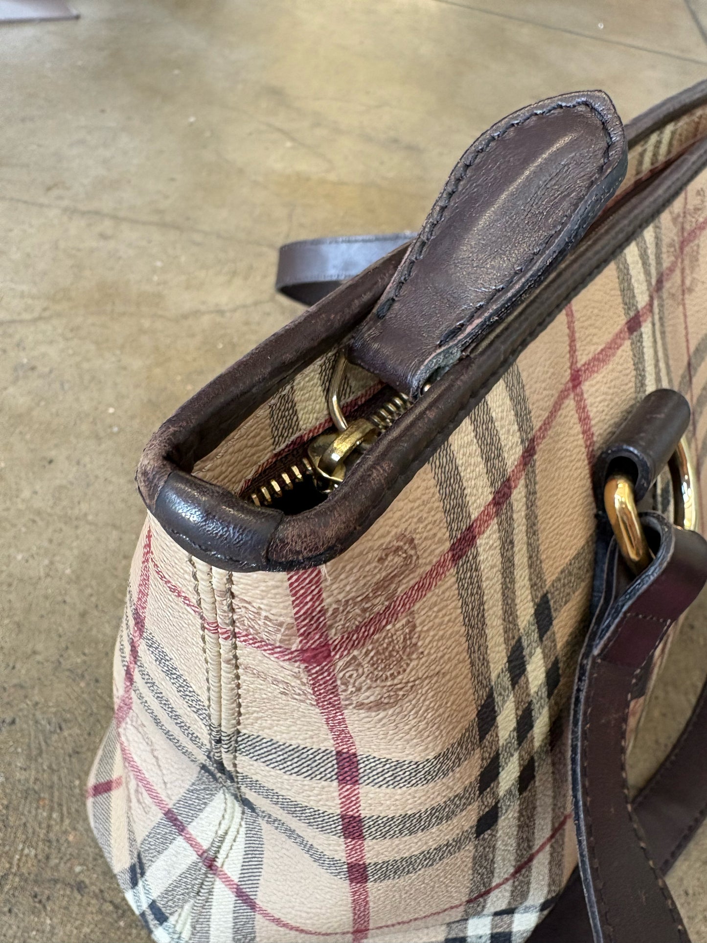 burberry Cream/multi Plaid Bag