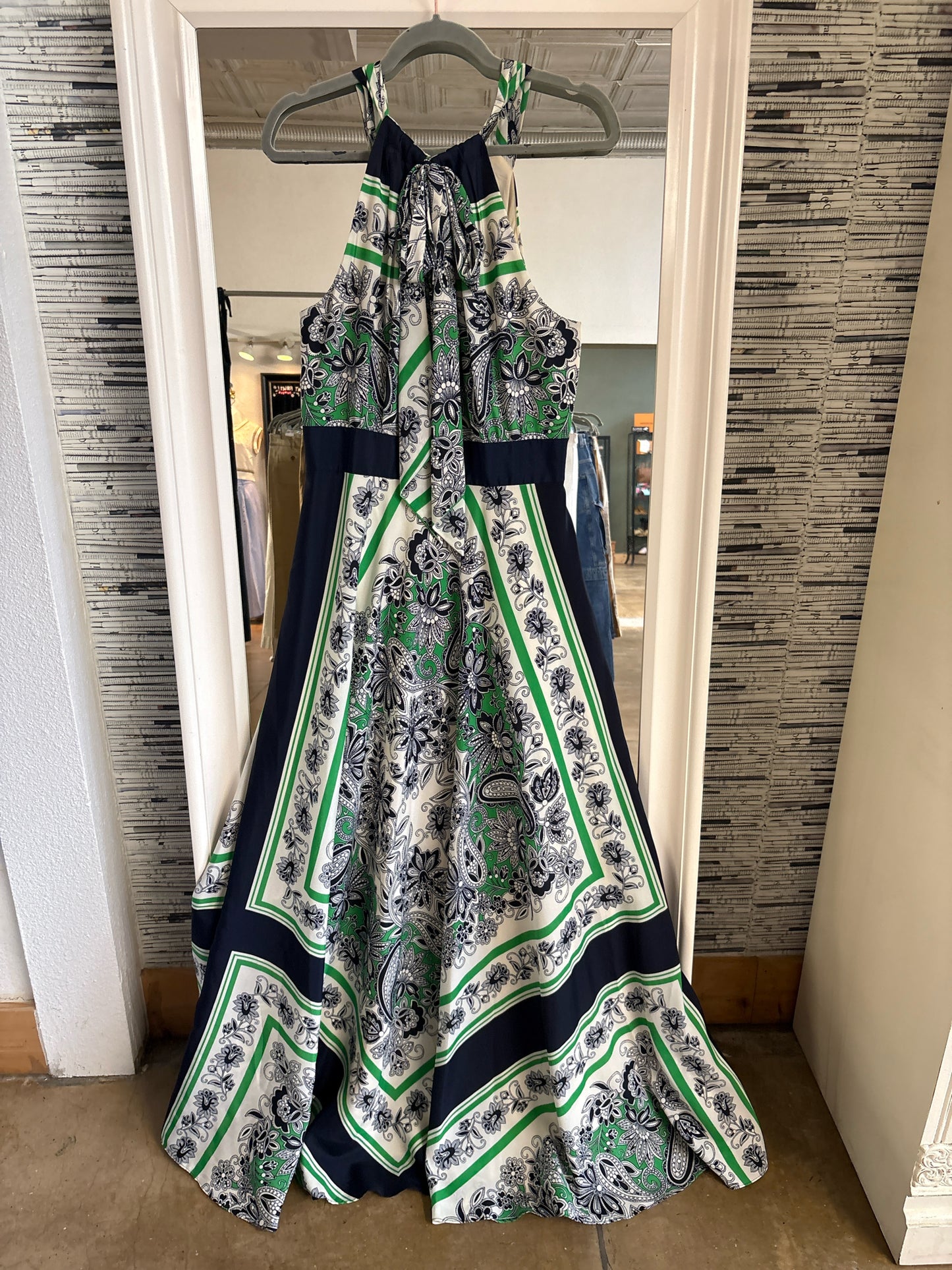 Eliza J Size 12 navy + green Dress