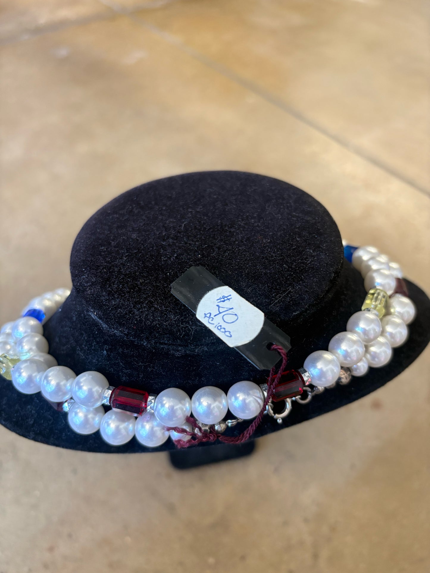 Sami Designs Cream/multi Pearls Necklace
