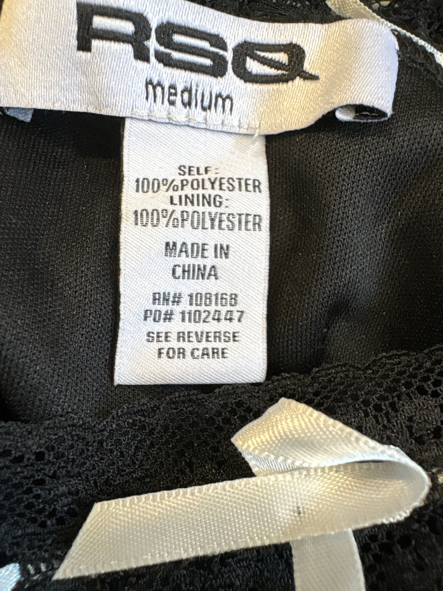 RSQ Size M Black Dress
