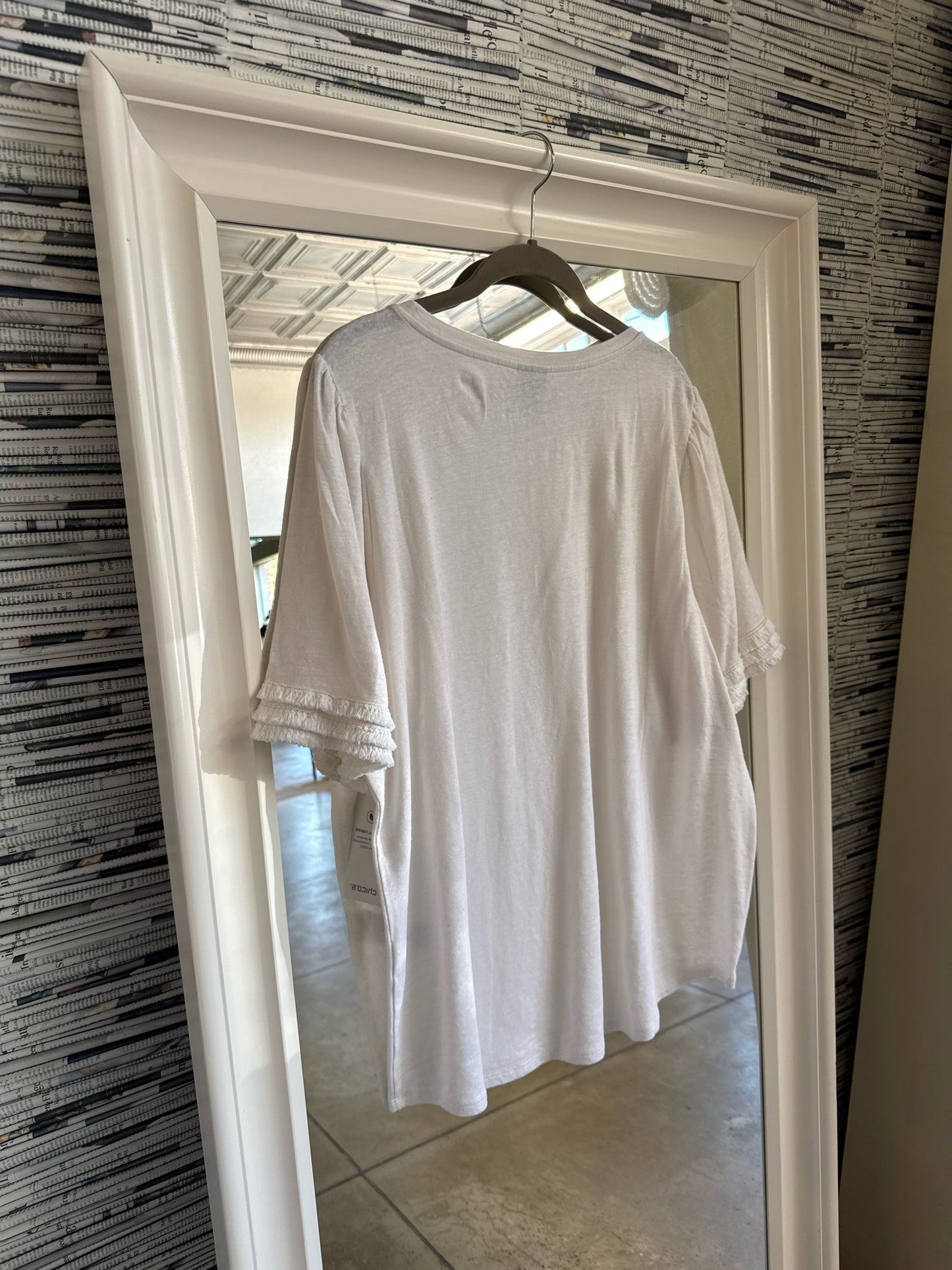 CHICO'S Size XL White Top