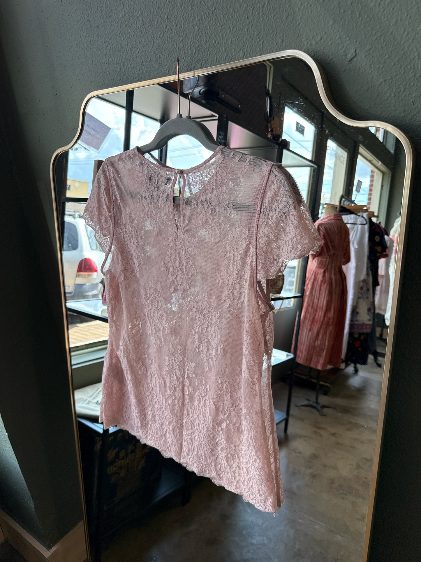 White House Black Market Size S Pink Top