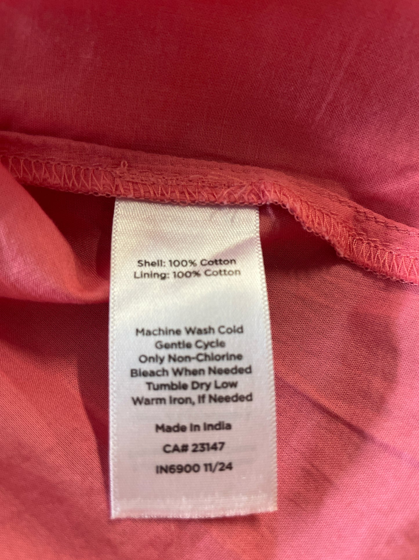 TALBOTS Size S Salmon Lace Top