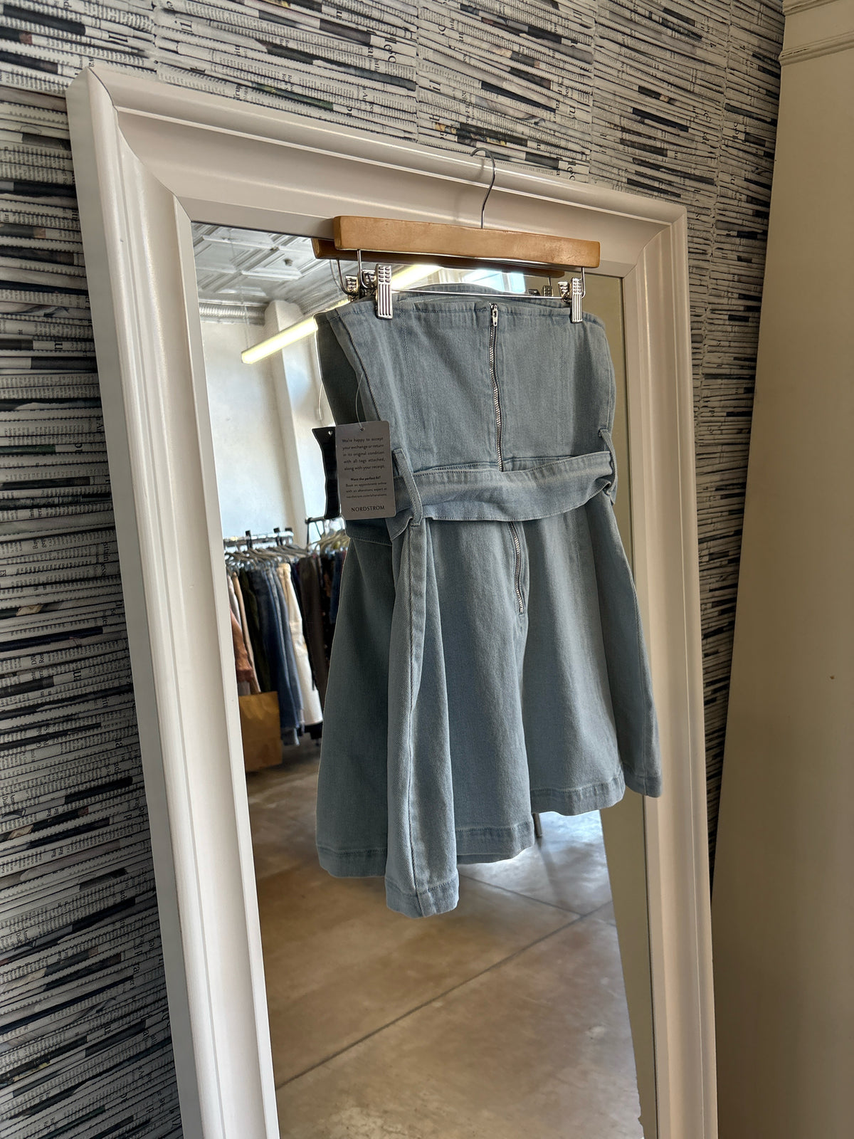 Nordstrom Size S Denim Blue Dress
