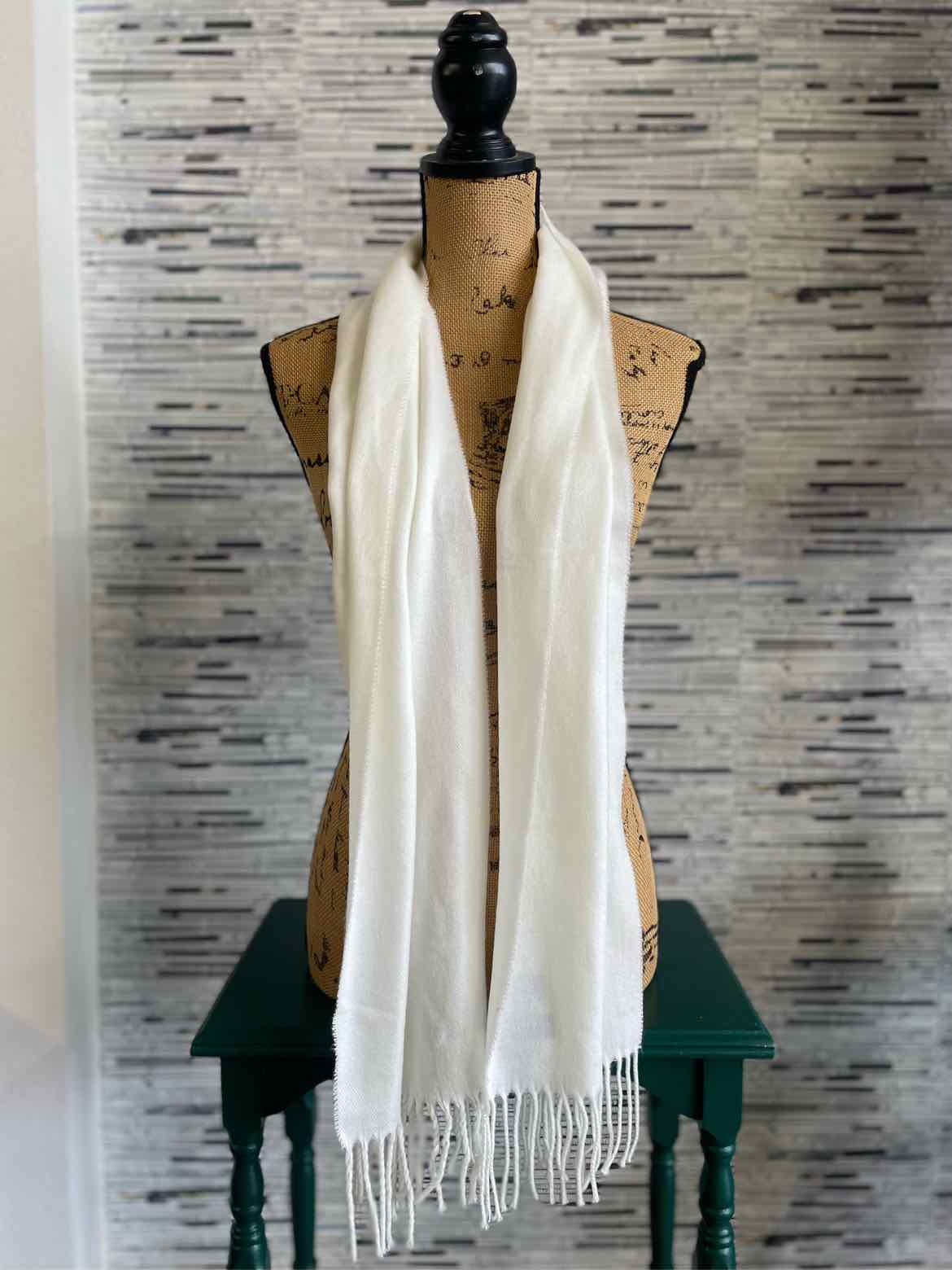 Cejon Cream Fringe Scarf