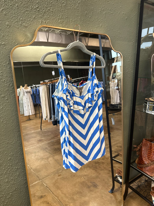 Tommy Bahama Size M Blue/White Top