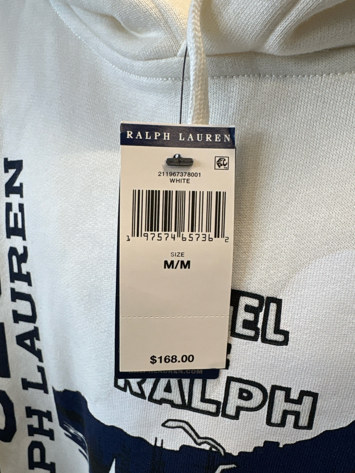 Polo Ralph Lauren Size M Ivory Sweatshirt/Hoodie