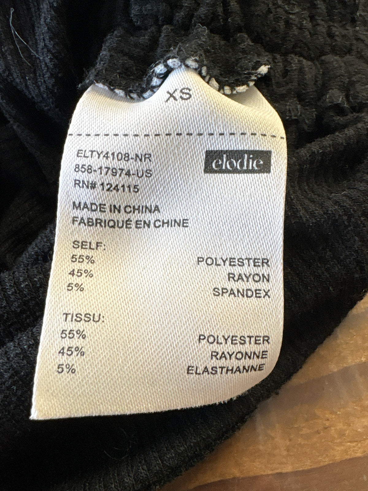 Elodie Size XS Black Top